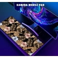 thumbnail image 5 of Desk Pad, Hibiscus Frangipani Gold Palm Leaves Large Mouse Pad, Mouse Mat Anti Slip Rubber Mousepad for Desktops, Computer, Keyboard Mouse Mat for Work, Laptop, 31.5 X 11.8 Inch, 5 of 5