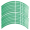 thumbnail image 1 of 16 Piezas de Calcomanías para Llanta en Forma de Arco para Decoración de Ruedas de Automóvil para Llantas de 18" Verde PET, 1 of 1