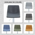 thumbnail image 4 of LeisureMod Adjustable Height Bar Stool with Leather Upholstery Powder-Coated Iron Base and High-Density Foam Seat for Modern Kitchen and Bar Tilbury Collection in Charcoal Black, 4 of 10