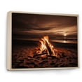 thumbnail image 2 of Designart "Sunset at the Beachside Pier I" Nautical & Beach Floater Framed Wall Decor, 2 of 7