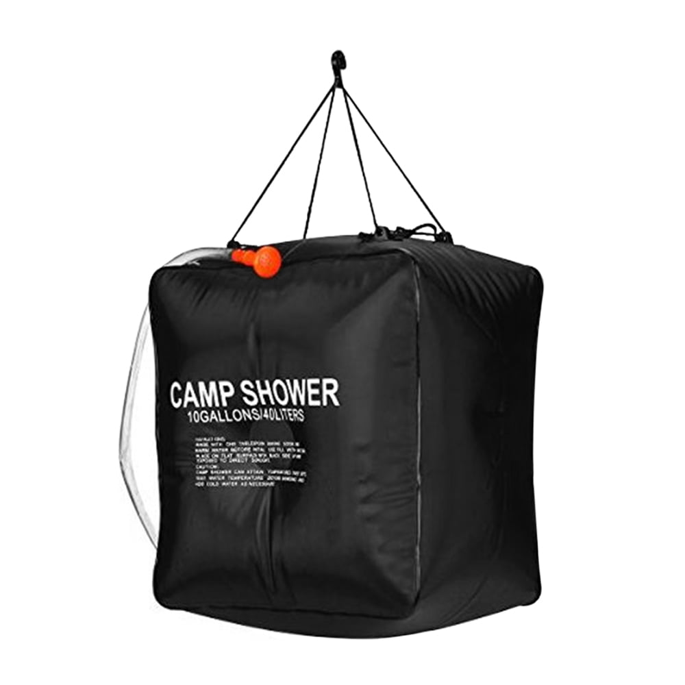 Solar Shower Bag,Camping Shower Bag,Portable Outdoor Solar Shower Bag,40L Solar Heating Camping Shower Bag,for Outdoor Traveling Hiking Summer Shower，Black 