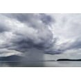 thumbnail image 2 of Paulson, Don 24x17 Black Ornate Wood Framed with Double Matting Museum Art Print Titled - Washington, Seabeck Rainstorm over Hood Canal, 2 of 4