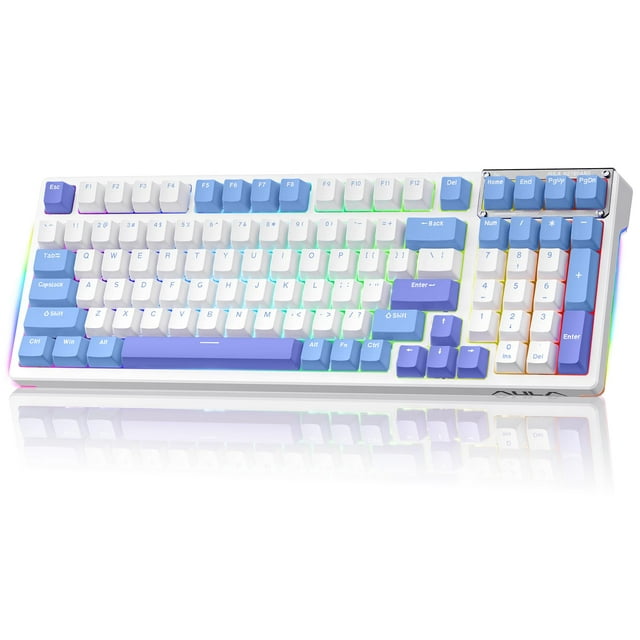 Teclado Gaming AULA 99 teclas Tri-Mode BT5.0/2.4GHz/USB-C Purple