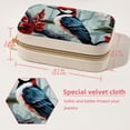 thumbnail image 5 of Woodpecker Velvet Portable Earring Organizer Box with Removable Compartment - Ideal Travel Organizer and Jewelry Box Gift, 5 of 7