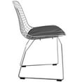 thumbnail image 4 of Take Me Home Metallic Woven Dining Chair – Set of 4 with Black Pad and Chrome Frame, Stylish Woven Design for Modern Dining Rooms and Contemporary Spaces,durable, 4 of 5