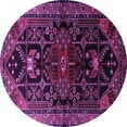 thumbnail image 1 of Ahgly Company Indoor Round Persian Purple Traditional Area Rugs, 6' Round, 1 of 4