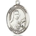 thumbnail image 3 of Extel Medium Oval Pewter St. Therese of Lisieux Medal, Made in USA, 3 of 10
