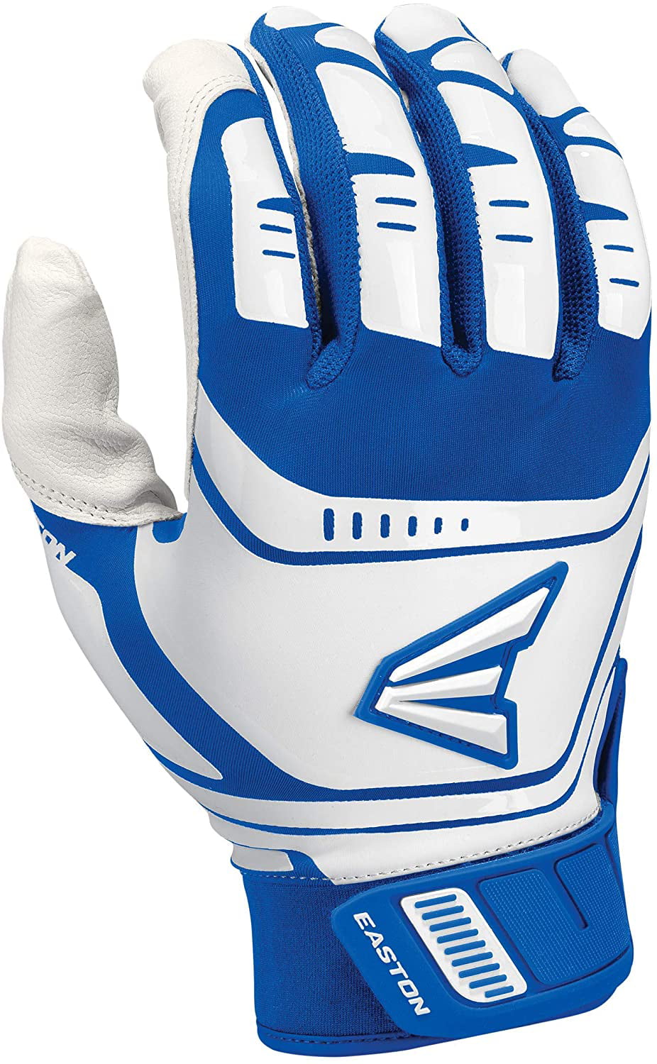 Easton Gametime Batting Gloves White and Royal Blue Adult Sizes S M L 