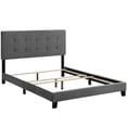 thumbnail image 3 of Modway Amira Twin Performance Velvet Bed in Gray, 3 of 7