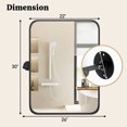 thumbnail image 3 of Costway 30 x 22 Inch Black Metal Framed Pivot Rectangle Wall-Mounted Mirror Black, 3 of 10