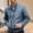 Light Blue, variant on Men's Suede Jacket Autumn and Winter Zipper Cardigan Long Sleeved Round Neck Baseball Jacket Light Blue XL(XL)