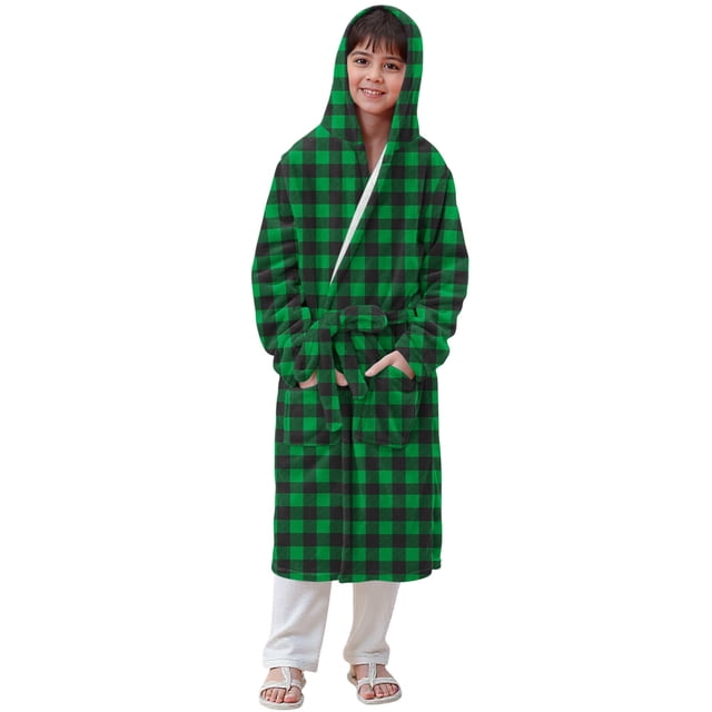 RXMEKW Peignoir à Capuche en Velours pour Filles, Pyjama à Manches Longues pour Enfants