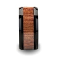 thumbnail image 2 of Denali Black Ceramic Wedding Band With Bevels And Rosewood Inlay 12mm, 2 of 2