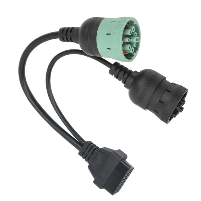 OBD2 Y Splitter Scanner Cable, Efficient Long Service Life OBDII 6Pin 9Pin Cable Break Proof For Car