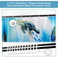 thumbnail image 6 of Green Sea Turtles Shower Curtain Sets Bathroom Blue Ocean Beach Home Bathtub Decor with 12 Hooks Washable Durable Polyester Fabric 72"x72", 6 of 6