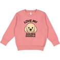 thumbnail image 2 of Inktastic Love My Golden Doodle Tan Toddler Sweatshirt, 2 of 4
