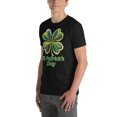 thumbnail image 6 of St. Patrick’s Day Clover T-Shirt – Unique Swirl Design, Perfect for Festive Celebrations (M) (Black), 6 of 6