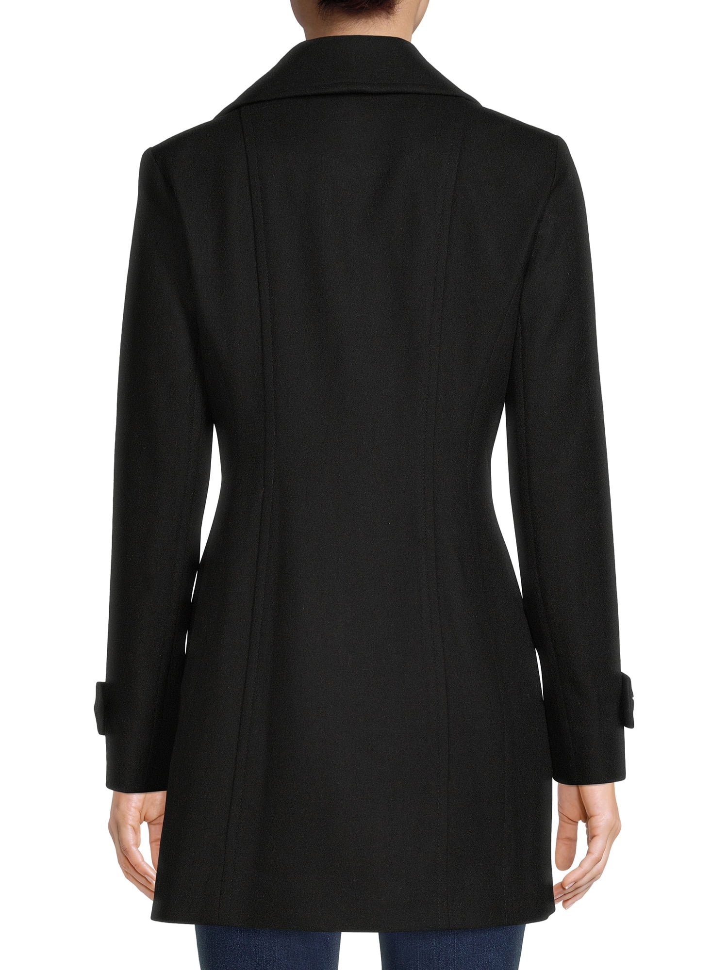 F.O.G. Women's Double Breasted Wool Coat - Walmart.com