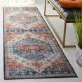 thumbnail image 2 of SAFAVIEH Tucson Melvin Oriental Machine Washable Runner Rug, Blue/Rust, 2'6" x 6', 2 of 8