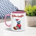thumbnail image 3 of Hello Winter British Shorthair Football Snowman Welcome Snowy Morning 11oz Accent Two-tone Mug Cat Lover Kitten Owner Gifts Coffee Tea Cup - 01012, 3 of 5