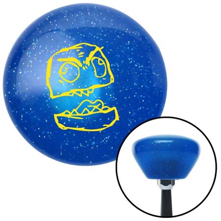 American Shifter Yellow Canadian Blue Retro Metal Flake Shift Knob with M16 x 1.5 Insert Shifter Brody
