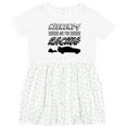 thumbnail image 3 of Inktastic Weekends Are for Racing Race Car Silhouette and Racing Flag Girls Toddler Dress, 3 of 5