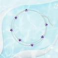 thumbnail image 2 of CACA LADY Birthstone Anklet Bracelets for Women 925 Sterling Silver Heart Birthstone Anklet Bracelet Birthday Anniversary Jewelry Best Mother's Day for Women Wife Her, 2 of 5