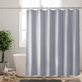 thumbnail image 6 of Bathway Fabric Shower Curtain Liner, Gray Shower Curtain Liner with 2 Magnets, 70 x 72 Inches, Cloth Shower Liner Waterproof Polyester, 85GSM, Easy Installation, Machine Washable, Blue Gray, 6 of 9