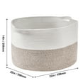 thumbnail image 3 of KFFKFF Cotton Rope Container, 87L, Woven Storage Solution with Handles, 20" x 14" Round Collapsible Laundry Bin, Oversized Organizer for Clothing, Children's Toys, Cushions, 3 of 9