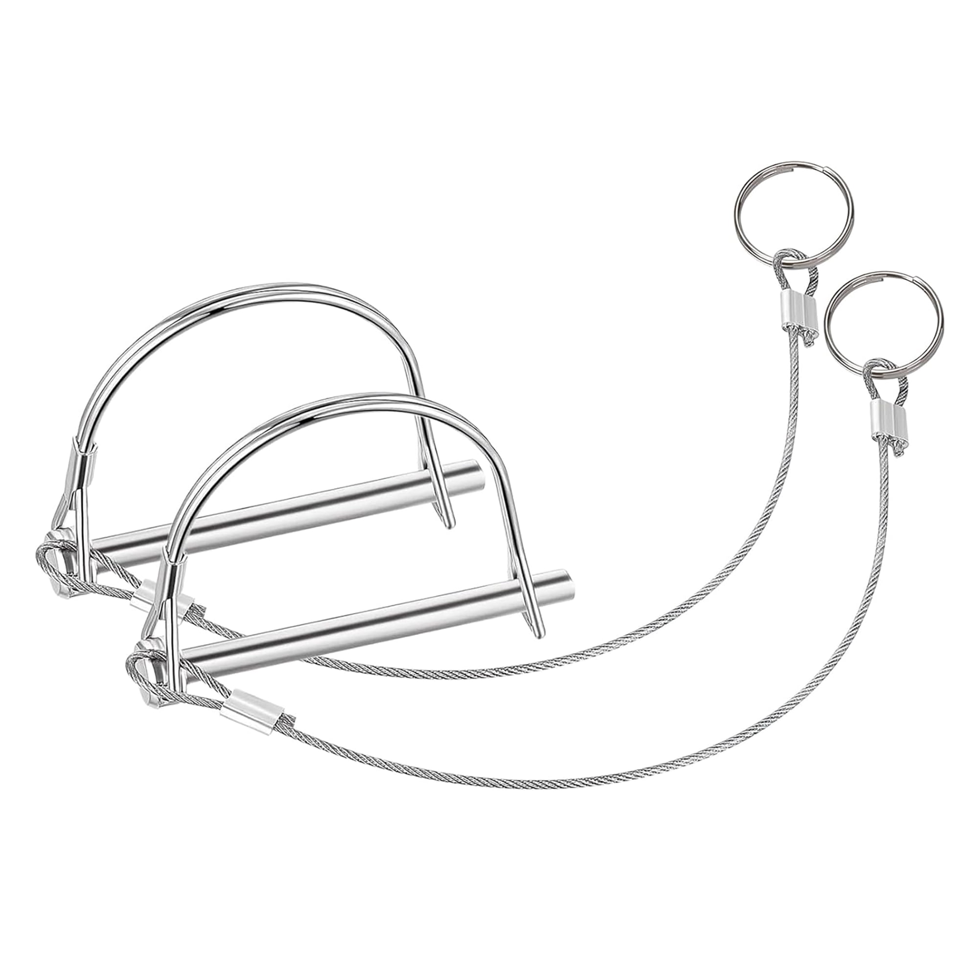 ZHZFKQ 2Pack Locking Pins Trailer Pin with Anti-Lost Rope Ring Premium Trailer Hitch Pin Hitch Locking Pin for Farm Lawn Garden Wagons Towing Size 1/4 X 3.2