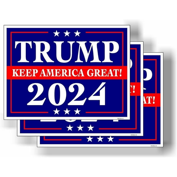 3 Pack Eco Trump Keep America Great 2024 Bumper Magnet 4 in x 3 in