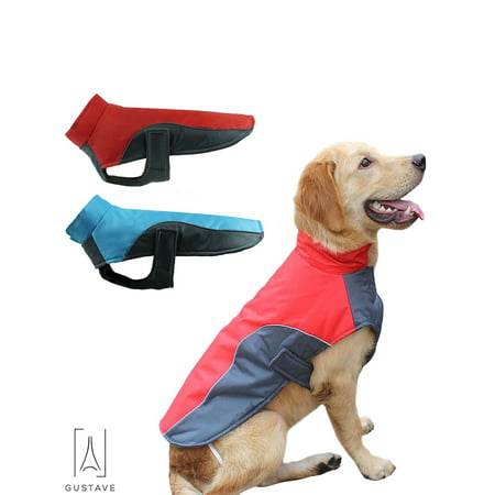 GustaveDesign Warm Winter Pet Coat Dog Waterproof Reflective Jacket Vest for Small Medium Large Dogs Outfits 