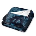 thumbnail image 4 of Manta de franela suave y acogedora con dibujos animados de Wednesday Addams para niños y niñas, mantas de vellón cálidas de lujo para sofá, cama, camping, viajes, 40 x 50 pulgadas, 4 of 8
