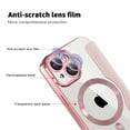 thumbnail image 2 of Flip Magnetic Case for Apple iPhone 13, Compatible with Magsafe Cards Holder Wallet Case RFID Blocking Clear Back Cover Anti-Scratch Folio Shockproof Bisiness Type Case for Women, Pink, 2 of 7