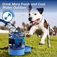 thumbnail image 3 of Botella de agua portátil para perros PETDOTT, 2200 ml, cuenco de viaje, azul, 3 of 7