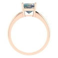 thumbnail image 4 of 1.5 ct Asscher Cut Blue Moissanite Solitaire Engagement Ring for Women in 18K Rose Gold, 4 of 5