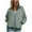 1-Green, variant on Striped Sweatshirt Jackets for Women Full Zipper Long Sleeve Raglan Jacket Outerwear with Pockets 2024 Fall Clothes