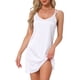 thumbnail image 1 of INSPIRAR CHIC Vestidos de Noche de Satén para Mujeres, Chemise, Vestido Deslizante, Vestido de Noche de Seda M Blanco, 1 of 6