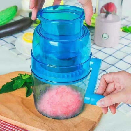 

Fjofpr Hand Shaved Ice Machine Manual Fruit Smoothie Machine Mini Household Ice Shaver Small Ice Crusher