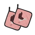 thumbnail image 1 of Carolines Treasures BB7948PTHD Capuchin Pigeon Rouge Rose Check Paire de Porte-Pots, 1 of 1