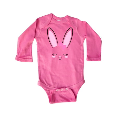 

Inktastic Easter Bunny Girl Face Gift Baby Boy or Baby Girl Long Sleeve Bodysuit