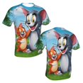 thumbnail image 2 of Tom And Jerry Men's T Shirt 3D Graphic Hip Hop Unisex Tees Tops Casual Stylish Crew Neck Short Sleeve, 2 of 8