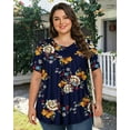 thumbnail image 3 of KOITHOT Womens Plus Size Tops Short Sleeve Shirts Tunic Tops for Women Crew Neck Casual Loose Blouses, 3 of 6