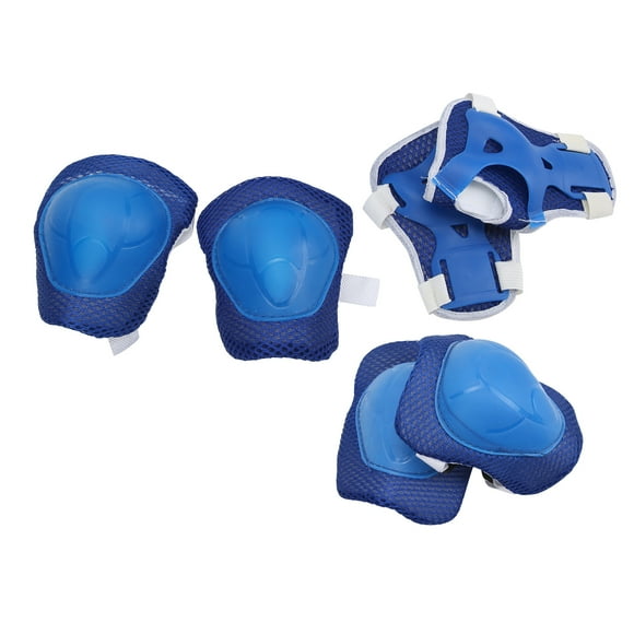 Elbow Knee Pads Wrist Guard, Blue Knee Pads Protector Kit Soft Sponge Adjustable Ultra-durable Durable With Wrist Guards For Roller Skating For Bicycle