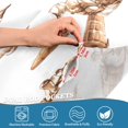 thumbnail image 3 of Yayeee Kitchen Curtains Tier Pair Light Filtering 27"x24" Rod Pocket Short Cafe Window Panel, Brown Ice Cream Pattern, 3 of 7