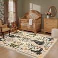 thumbnail image 3 of Garvee 5'x7' Boho Area Rug Cat Floral Pattern Carpet, Vintage Washable Rug Non-Slip Indoor Accent Carpet for Living Room Bedroom Home Office, Camel, 3 of 8