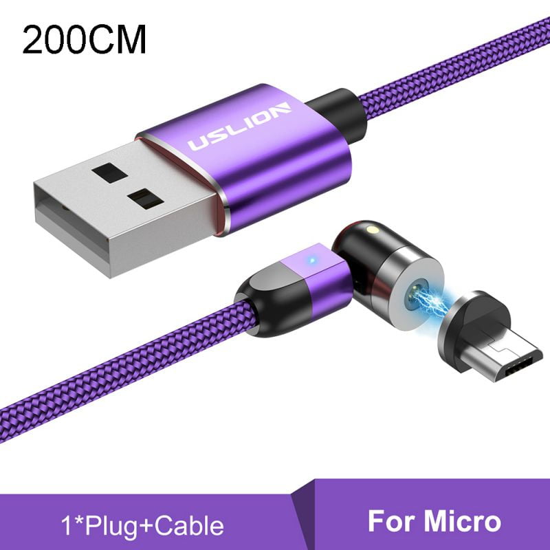 Color : Grey Micro Cable, Length : 2m USB Extension Cable 540 Rotating Magnetic Line Fast Charging Magnet Charger Micro USB Type C Cable for iPhone Xiaomi Mobile Phone Wire Cell Phone Cables Color : Grey Micro Cable, Length : 2m USB Extension Cable 540 Rotating Magnetic Line Fast Charging Magnet Charger Micro USB Type C Cable for iPhone Xiaomi Mobile Phone Wire Cell Phone Cables