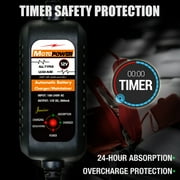 MOTOPOWER 12V 800mA Fully Automatic Battery Charger Battery Maintainer Trickle Charger Desulfator