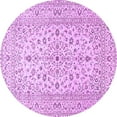 thumbnail image 1 of Ahgly Company Indoor Round Medallion Purple Traditional Area Rugs, 3' Round, 1 of 4