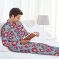 thumbnail image 6 of Honeii Daisies Flowers Pattern Mens Pajamas Set,2pcs Men's Lounge Long Sleeve Sleep Shirt and Pajama Bottoms Sleepwear Set,Mens Pjs Sets-XX-Large, 6 of 7